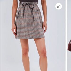Tuckernuck Plaid Mini Skirt with Drawstring
